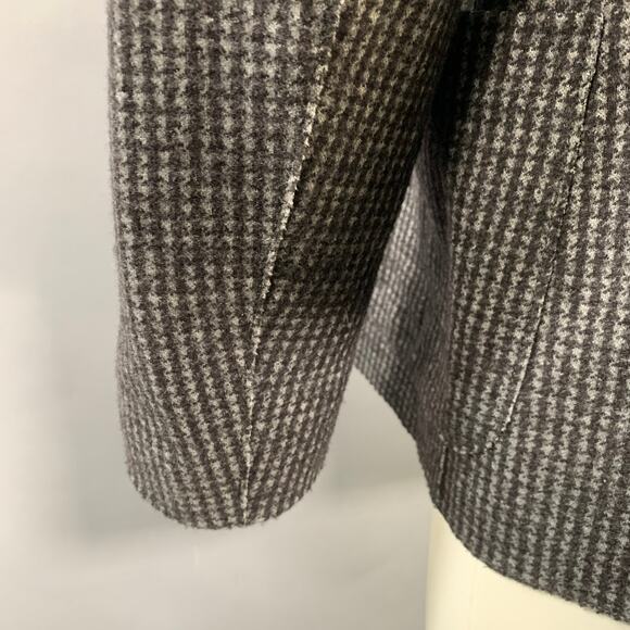 ARMANI COLLEZIONI Size 40 Grey Charcoal Checkered Wool Blend Sport Coat - Picture 5 of 8